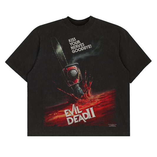 Evil Dead II "Kiss your Nerves Goodbye" Tee