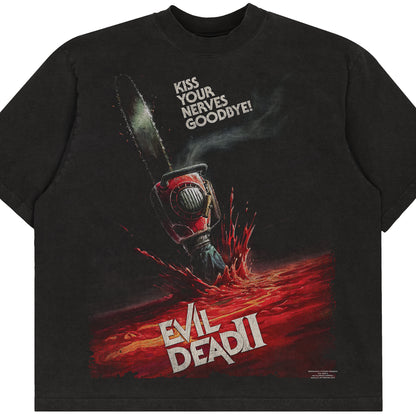Evil Dead II "Kiss your Nerves Goodbye" Tee