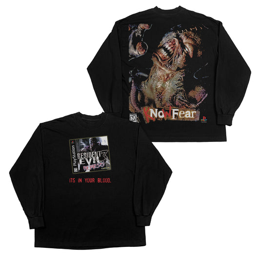 Resident Evil 3: Nemesis "its in your blood" F&B print Longsleeve