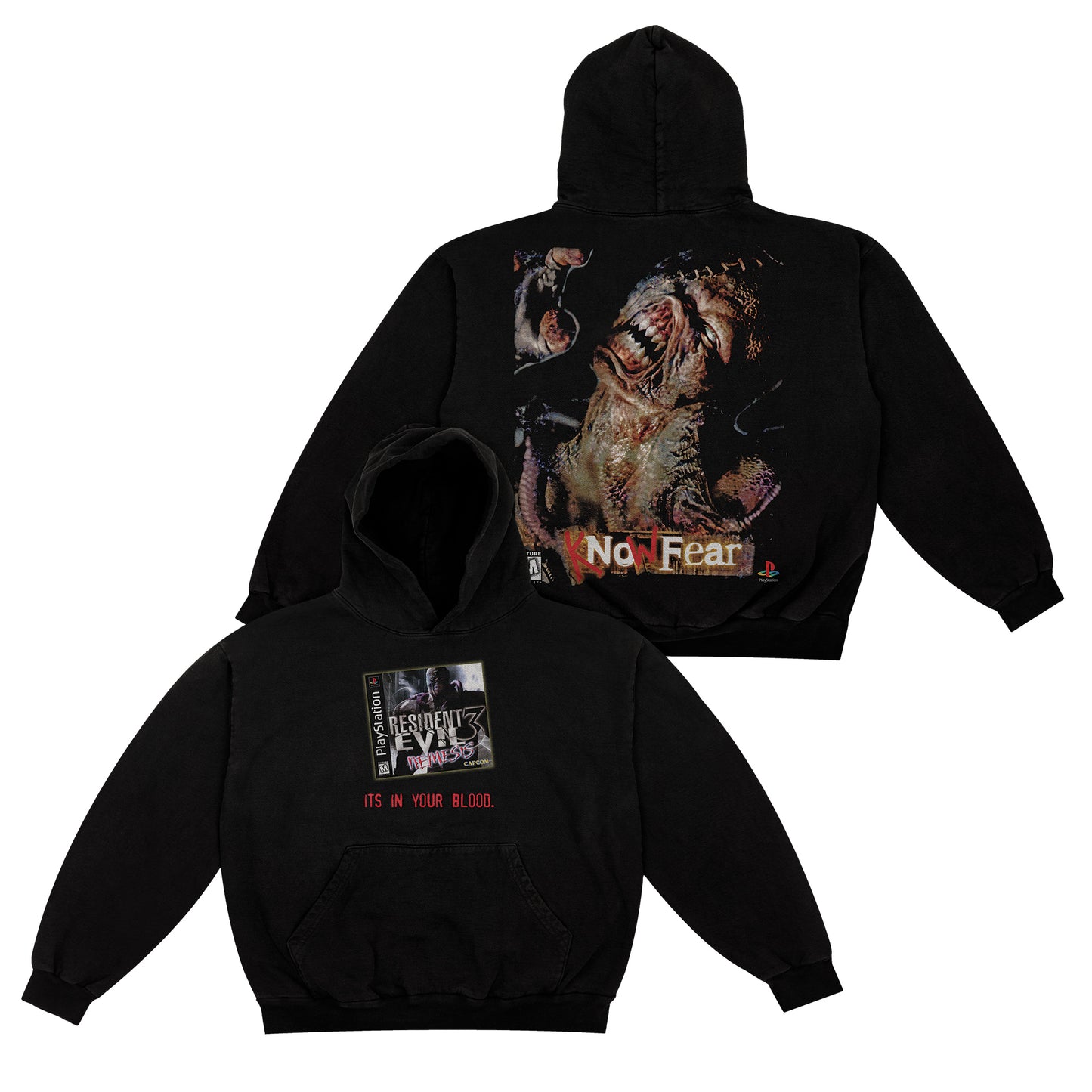 Resident Evil 3: Nemesis "its in your blood" F&B print - Hoodie