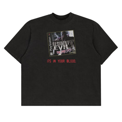 Resident Evil 3: Nemesis "its in your blood" F&B print - Tee