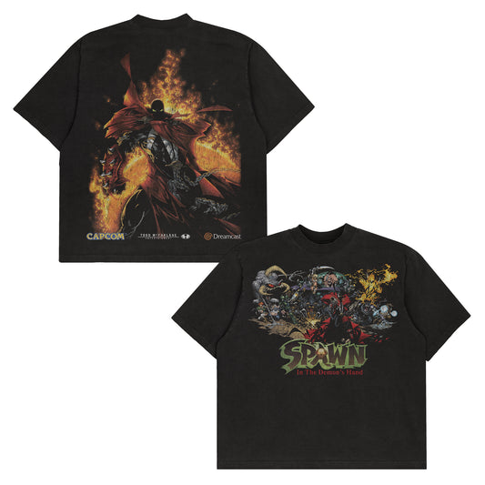 Spawn In The Demon's Hand F & B Print -  Tee
