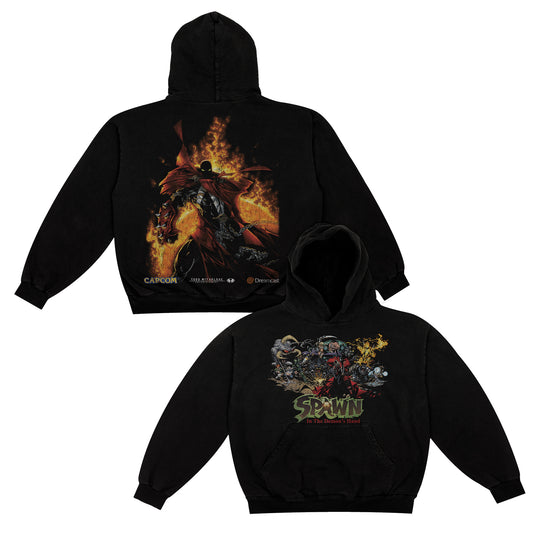 Spawn In The Demon's Hand F & B Print - Hoodie