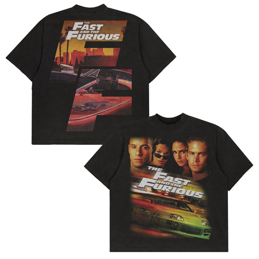 the Fast and the Furious (2001) F & B Print -  Tee